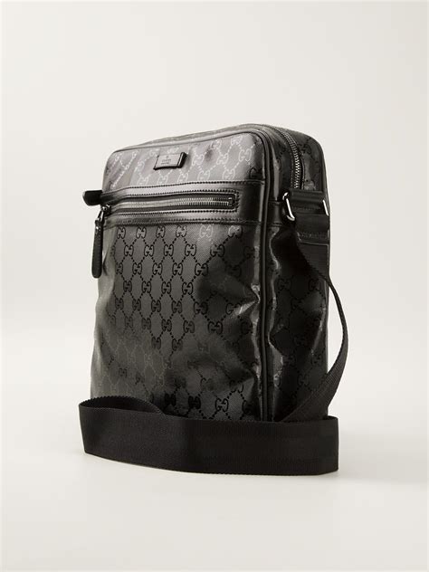 gucci monogram bag black|monogram with black leather flap.